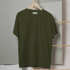 Olive Green Cotton T-Shirt