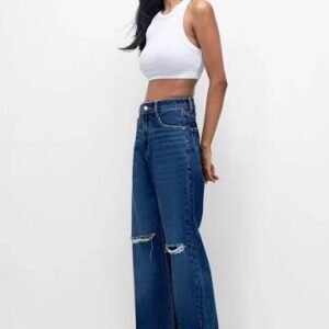 Ripped Blue Casual Jeans