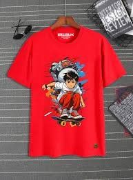 Red Cartoon Print T-Shirt