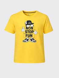 Yellow Fun Graphic T-Shirt