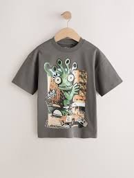 Grey Casual Kids T-Shirt