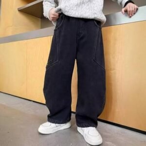 Black Regular Fit Kids Jeans